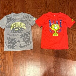 Nike boys Short Sleeve Tees - Gray and Red